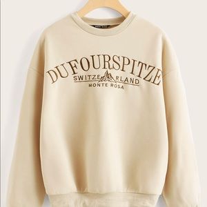 Beige Dufourspitze crew neck